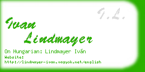 ivan lindmayer business card